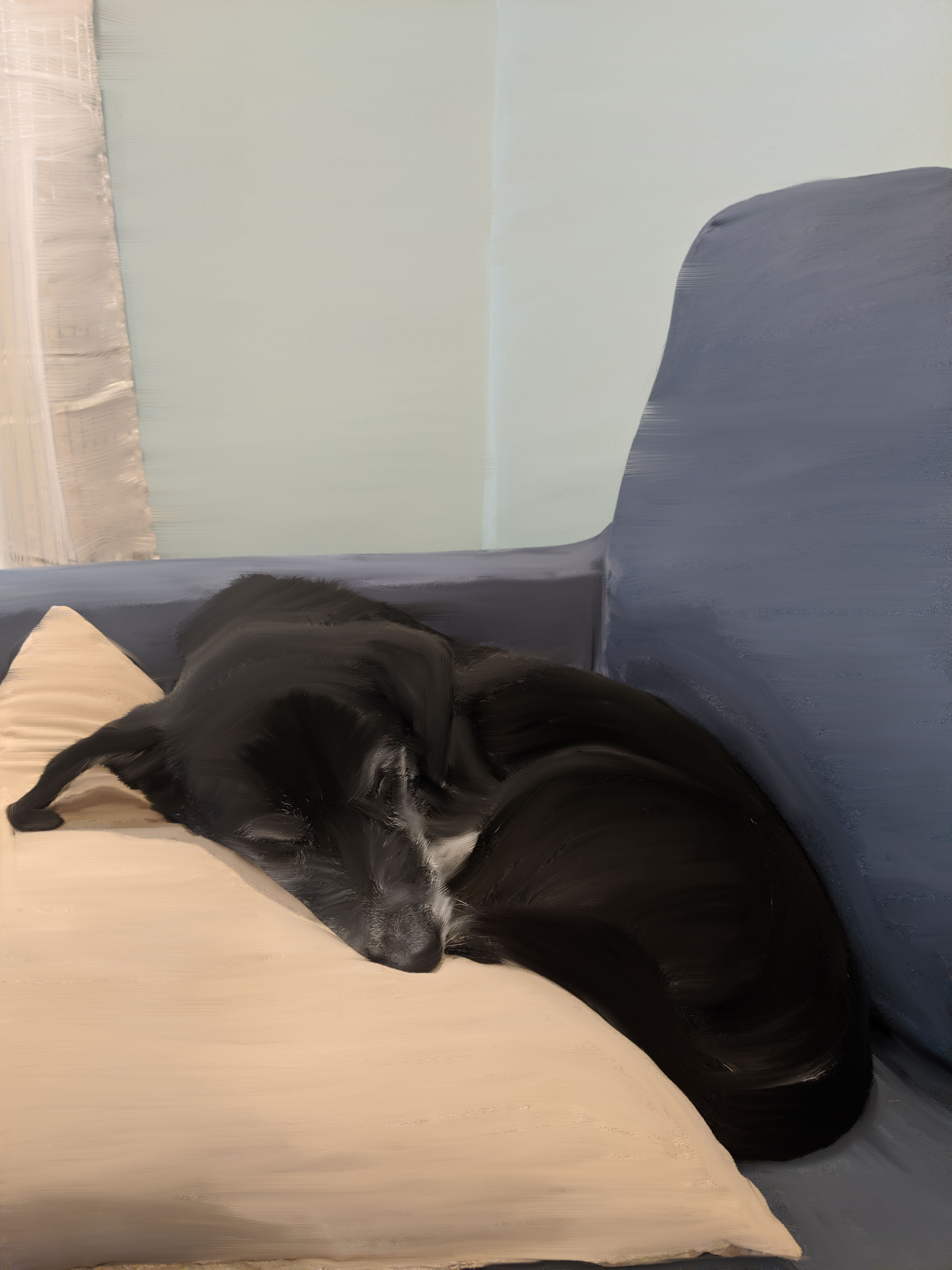 An image of a sleeping dog.